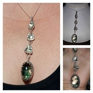 Ghost phantom crystal quartz (mossy green)